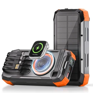 Solar Power Bank 49800mAh, 15W 3-in-1 Wireless Charger, 25W Fast Charging USB C Portable Charger, Solar & Hand Crank External Battery with LED Flashlight for Camping Outdoor Emergency iPhone Android Solar Power Bank 49800mAh, 15W 3-in-1 Wireless Charger, 25W Fast Charging USB C Portable Charger, Solar & Hand Crank External Battery with LED Flashlight for Camping Outdoor Emergency iPhone Android