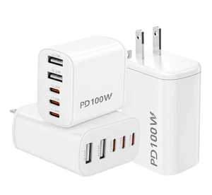 5-in-1 Fast Wall Charger, 3Pack 100Watt USB C iPhone Charging Block Adapter | Super Fast Charging Multiport USB C Charger Block for iPhone 18Pro/ProMax/Duo/17Pro Max/17/17 Pro/16/16E/16 ProMax/iPad 5-in-1 Fast Wall Charger, 3Pack 100Watt USB C iPhone Charging Block Adapter | Super Fast Charging Multiport USB C Charger Block for iPhone 18Pro/ProMax/Duo/17Pro Max/17/17 Pro/16/16E/16 ProMax/iPad
