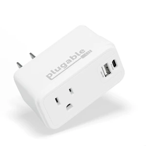 Plugable Outlet Extender with USB-C & USB-A Fast Charging | Wall Charger Block for iPhone 15/16. Pass-Through Design, Travel & Office Plugable Outlet Extender with USB-C & USB-A Fast Charging | Wall Charger Block for iPhone 15/16. Pass-Through Design, Travel & Office