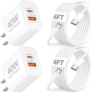 40W USB C Fast Charger for Moto G/G Play/G Power/G Stylus/Edge/Razr/Ultra | Type C Super Fast Wall Charger Block, 2026-2022 Moto Phone Fast Charging Adapter Accessories with 6 FT Long USB C Cable Cord 40W USB C Fast Charger for Moto G/G Play/G Power/G Stylus/Edge/Razr/Ultra | Type C Super Fast Wall Charger Block, 2026-2022 Moto Phone Fast Charging Adapter Accessories with 6 FT Long USB C Cable Cord