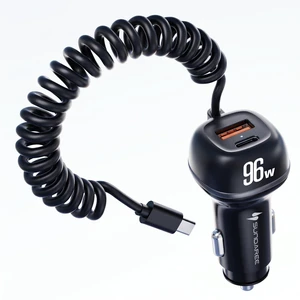SUNDAREE 96W USB C Car Charger Three Port Cigarette Lighter Adapter PD 45W PPS33W & QC3.0 18W 6ft Type C Coiled Cable Fast Charging iPhone 18/17/16/15 Smartphones S26/S25/S24 Android ipad SUNDAREE 96W USB C Car Charger Three Port Cigarette Lighter Adapter PD 45W PPS33W & QC3.0 18W 6ft Type C Coiled Cable Fast Charging iPhone 18/17/16/15 Smartphones S26/S25/S24 Android ipad