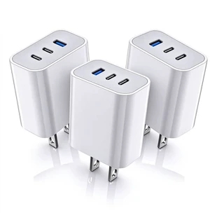 iPhone 18 17 Pro Charger Block,3Pack 3-Port Dual USB C Wall Charger Adapter 35W Multiport Wall Cube Power Adapter+QC Plug Fast Type C Charging Block for iPhone Duo 18 17 16 15 Pro Max 14 13 12 11/iPad iPhone 18 17 Pro Charger Block,3Pack 3-Port Dual USB C Wall Charger Adapter 35W Multiport Wall Cube Power Adapter+QC Plug Fast Type C Charging Block for iPhone Duo 18 17 16 15 Pro Max 14 13 12 11/iPad