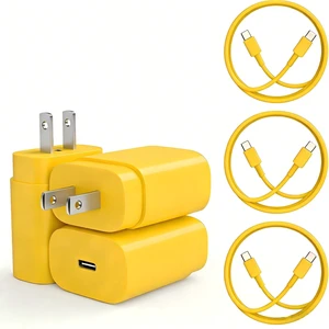 Type-C Charger, 3X 25W PD USB-C Super Fast Charging Block &6/10/10ft Cables PD Wall Charger Block &6/10/10ft USBC Cord for Samsung Galaxy S26/S25/S24/S23/S22/S21/S20 Plus/Ultra, Note 20/10/9/8 Yellow Type-C Charger, 3X 25W PD USB-C Super Fast Charging Block &6/10/10ft Cables PD Wall Charger Block &6/10/10ft USBC Cord for Samsung Galaxy S26/S25/S24/S23/S22/S21/S20 Plus/Ultra, Note 20/10/9/8 Yellow