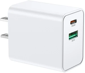 USB C Wall Charger Block 20W, Dual Port USB-C Plug-in 20W PD & QC3.0 A Fast Charging for iPhone 14/13/12/11 /Pro Max, iPad Pro, AirPods Samsung Android Phones and More USB C Wall Charger Block 20W, Dual Port USB-C Plug-in 20W PD & QC3.0 A Fast Charging for iPhone 14/13/12/11 /Pro Max, iPad Pro, AirPods Samsung Android Phones and More