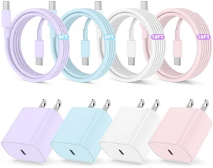 iPhone 18 17 16 15 Fast Charger and 6ft 10ft Type C to C Cable Cord Long, USB C Charging Block for Apple iPhone Duo/18 Pro Max/17 Air/16/15 Plus,iPad 12.9 inch/Mini, Wall Plug Power Adapter Cube Brick iPhone 18 17 16 15 Fast Charger and 6ft 10ft Type C to C Cable Cord Long, USB C Charging Block for Apple iPhone Duo/18 Pro Max/17 Air/16/15 Plus,iPad 12.9 inch/Mini, Wall Plug Power Adapter Cube Brick