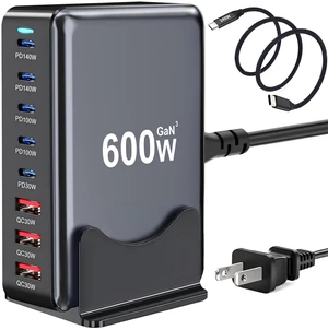 600W USB C Charger Block, Multi-port Fast USB Charging Station Dual PD 140W GaN Charging Station For Multiple Devices, Laptop Charger Adapter Compatible with MacBook, DELL, iPad, iPhone, Samsung etc 600W USB C Charger Block, Multi-port Fast USB Charging Station Dual PD 140W GaN Charging Station For Multiple Devices, Laptop Charger Adapter Compatible with MacBook, DELL, iPad, iPhone, Samsung etc