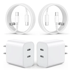 iPhone 18 Pro Max Charger,2Pack Dual USB C Port Fast Wall Chargers Block with 3FT USB C to C Charger Fast Charging Cable Cord for iPhone Duo/18 Pro/18 Pro Max/17/17Pro Max/16e/15Plus/iPad Pro/Air/Mini iPhone 18 Pro Max Charger,2Pack Dual USB C Port Fast Wall Chargers Block with 3FT USB C to C Charger Fast Charging Cable Cord for iPhone Duo/18 Pro/18 Pro Max/17/17Pro Max/16e/15Plus/iPad Pro/Air/Mini