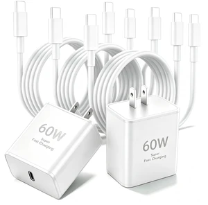 60w Super Fast Charger USB C, iPhone 17 Type C Charger, USBC Cable,2Pack | 6FT/10FT/10FT USB C Long &Type- C Charger Block for iPhone 17 /16 /15/Pro/Pro Max/iPad Pro,for Galaxy S26/S25/S24,White 60w Super Fast Charger USB C, iPhone 17 Type C Charger, USBC Cable,2Pack | 6FT/10FT/10FT USB C Long &Type- C Charger Block for iPhone 17 /16 /15/Pro/Pro Max/iPad Pro,for Galaxy S26/S25/S24,White