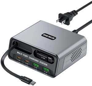 6-in-1 Retractable Charger, 100W GaN Desktop USB Charging Station | Dual Built-in 2.3ft Retractable Cords, PD 65W Fast USB C Charger for iPhone 18/17/16/15, Galaxy S26, Desktop Home Office 6-in-1 Retractable Charger, 100W GaN Desktop USB Charging Station | Dual Built-in 2.3ft Retractable Cords, PD 65W Fast USB C Charger for iPhone 18/17/16/15, Galaxy S26, Desktop Home Office
