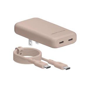 VELVET CAVIAR Fast Charging Set, Dual Port Wall Adapter with 6ft USB-C Cable (Iced Chai) VELVET CAVIAR Fast Charging Set, Dual Port Wall Adapter with 6ft USB-C Cable (Iced Chai)