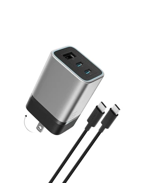 CUKTECH 65W GaN Charger for iPhone 18 Pro/Pro Max, iPhone Duo, Fast Charger | 3-Port Foldable Wall Charger Block, for Phone and Laptop, for MacBook, iPhone, Galaxy, Google Pixel, with USB-C Cable CUKTECH 65W GaN Charger for iPhone 18 Pro/Pro Max, iPhone Duo, Fast Charger | 3-Port Foldable Wall Charger Block, for Phone and Laptop, for MacBook, iPhone, Galaxy, Google Pixel, with USB-C Cable