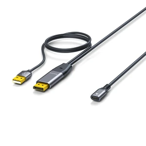NEXHYPE DisplayPort to USB C Female Adapter 4K/60, for AR Glasses-1.6FT | Connect to Host/PC, Compatible with Xreal, Viture and More AR Glasses,Portable Monitor NEXHYPE DisplayPort to USB C Female Adapter 4K/60, for AR Glasses-1.6FT | Connect to Host/PC, Compatible with Xreal, Viture and More AR Glasses,Portable Monitor