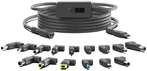 CASIMY PD USB C to DC Fast Charging Cable with Adjustable Voltage Output 5V/9V/12V/15V/20V/28V Universal PD Fast Charging Cord Multi-Voltage Adapter with 15 Connectors Tips 6.9 ft with LED Display CASIMY PD USB C to DC Fast Charging Cable with Adjustable Voltage Output 5V/9V/12V/15V/20V/28V Universal PD Fast Charging Cord Multi-Voltage Adapter with 15 Connectors Tips 6.9 ft with LED Display