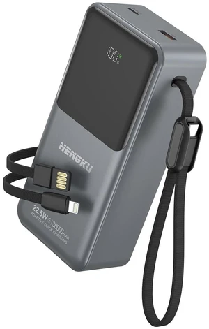 HENGKU Power Bank 30000mAh Portable Built-in Cable 22.5w Fast Charge HENGKU Power Bank 30000mAh Portable Built-in Cable 22.5w Fast Charge