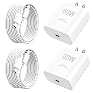 60W Super Fast Charger USB C, Type C Android Phone Charger Fast Charging | for Samsung Charger Block with 10ft USB C Fast Charging Cable for Samsung Galaxy S26/S26 Ultra/S25 Ultra/S24/iPhone Duo/iPad
