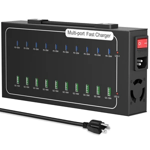 480W USB Charging Station, ALI SEA 20 Port (10 PD+10 QC) USB C Fast Charging Station for Multiple Devices, Charger Block with Intelligent Protection for iPhone, Android Cell Phone, iPad, Tablet 480W USB Charging Station, ALI SEA 20 Port (10 PD+10 QC) USB C Fast Charging Station for Multiple Devices, Charger Block with Intelligent Protection for iPhone, Android Cell Phone, iPad, Tablet