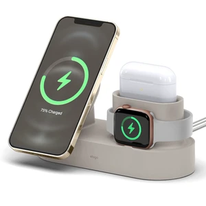 elago MS2 Charging Station for iPhone, AirPods, Apple Watch | Cables Not Included, Compatible with MagSafe, AirPods Pro 2/1, AirPods 4/3, All Apple Watch Series, Cable Management (Stone) elago MS2 Charging Station for iPhone, AirPods, Apple Watch | Cables Not Included, Compatible with MagSafe, AirPods Pro 2/1, AirPods 4/3, All Apple Watch Series, Cable Management (Stone)