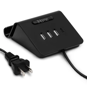 iHome 4 Port USB Charging Hub, 3 USB-A, 1 USB-C, Smartphone Dock, 6ft Power Cord, Lightweight & Portable iHome 4 Port USB Charging Hub, 3 USB-A, 1 USB-C, Smartphone Dock, 6ft Power Cord, Lightweight & Portable