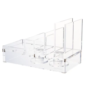 russell+hazel Acrylic Charging Station & Tech Collator, Clear | Charges and organizes phone, tablet & earbuds in one spot. A clear acrylic tech collator that tidies cords on any desk. russell+hazel Acrylic Charging Station & Tech Collator, Clear | Charges and organizes phone, tablet & earbuds in one spot. A clear acrylic tech collator that tidies cords on any desk.