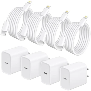 AISNI Fast Charging for iPhone 14/13/12 Fast Charger with 6 FT Long Cable | MFi-Certified, 4 Pack PD 20W USB C Charger Block iPhone 14/13 Fast Charging Cable Compatible with iPhone 14/13/12/11-White AISNI Fast Charging for iPhone 14/13/12 Fast Charger with 6 FT Long Cable | MFi-Certified, 4 Pack PD 20W USB C Charger Block iPhone 14/13 Fast Charging Cable Compatible with iPhone 14/13/12/11-White