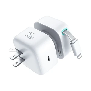 Retractable Charger for iPhone, 35W PD Fast Charger Block with Retractable Cable (31.5 inch) and Type C Ports, Portable Charger Adapter for iPhone 14/13 Pro Max/iPad/AirPods Retractable Charger for iPhone, 35W PD Fast Charger Block with Retractable Cable (31.5 inch) and Type C Ports, Portable Charger Adapter for iPhone 14/13 Pro Max/iPad/AirPods