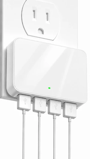 Flat USB Wall Charger, 4 USB-A Ports, Foldable Plug for Home & Travel | Slim & Compact Design for Travel, Ultra-slim body fits behind sofas, 4 USB-A ports share 5V/4A, Thin Phone Charging Block Flat USB Wall Charger, 4 USB-A Ports, Foldable Plug for Home & Travel | Slim & Compact Design for Travel, Ultra-slim body fits behind sofas, 4 USB-A ports share 5V/4A, Thin Phone Charging Block
