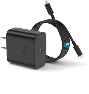 Ryaobwu 45W USB C Super Fast Charger Compatible with Samsung Galaxy S26 | Fast Charging with 6ft Cable for S26 Ultra/S25/S24/S23+/S23/Ultra,Z Fold 8/7,Z Fild 8/7 Type C Android Phone Wall Charger Ryaobwu 45W USB C Super Fast Charger Compatible with Samsung Galaxy S26 | Fast Charging with 6ft Cable for S26 Ultra/S25/S24/S23+/S23/Ultra,Z Fold 8/7,Z Fild 8/7 Type C Android Phone Wall Charger