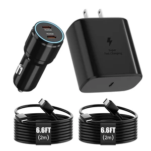 Super Fast Charger TypeC Kit 45W Wall/Car Charger for Samsung Galaxy | S26/S25/S24/S23/S22/Plus/Ultra/Note 20/10,2020/2018 Pad Pro/Air,with 2X USB C-to-C Cable(6.6ft) Super Fast Charger TypeC Kit 45W Wall/Car Charger for Samsung Galaxy | S26/S25/S24/S23/S22/Plus/Ultra/Note 20/10,2020/2018 Pad Pro/Air,with 2X USB C-to-C Cable(6.6ft)