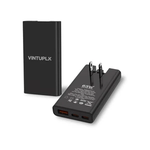VINTUPLK 65W GaN Charger, Ultra Slim Dual-Port USB C Wall Adapter, Foldable Fast Charger for Travel, Home, Office VINTUPLK 65W GaN Charger, Ultra Slim Dual-Port USB C Wall Adapter, Foldable Fast Charger for Travel, Home, Office