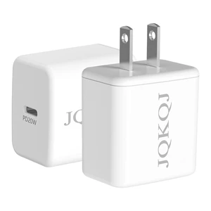 JQKQJ 20W PD USB-C Wall Charger, Fast Charging Block for iPhone 17/16/15/14/13/12, Compact USB C Charger Brick for iPad, AirPods, Samsung Galaxy, Travel Adapter with Global Voltage Support
