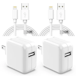 Apple iPad Charger Wall Charger and Cord 10 ft 2Set,12W iPad Fast Charging Block and Cord 10 ft Apple Certified Lightning Cable for iPad 7th 8th 9th Generation/Air/Mini,iPhone Apple iPad Charger Wall Charger and Cord 10 ft 2Set,12W iPad Fast Charging Block and Cord 10 ft Apple Certified Lightning Cable for iPad 7th 8th 9th Generation/Air/Mini,iPhone