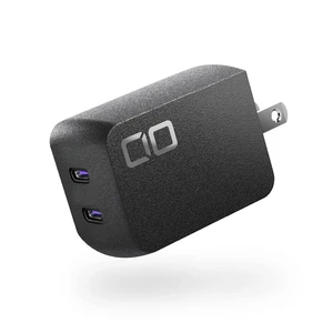 CIO NovaPort DUO II 67W2C Dual USB-C GaN Fast Charge Block (Black) | Compact 2-port fast charging wall adapter, 67W max output, for laptop, phone and tablet CIO NovaPort DUO II 67W2C Dual USB-C GaN Fast Charge Block (Black) | Compact 2-port fast charging wall adapter, 67W max output, for laptop, phone and tablet