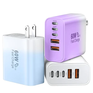 USB C Fast Charger Blocks, 60W iPhone USB Type C Wall Charging Power Blocks|USBC Charger Super Fast Charging Plug Brick, 5-Multiport Charger Cube Travel Adapter for iPhone 17/16/15/14/13 Pro Max/iPad USB C Fast Charger Blocks, 60W iPhone USB Type C Wall Charging Power Blocks|USBC Charger Super Fast Charging Plug Brick, 5-Multiport Charger Cube Travel Adapter for iPhone 17/16/15/14/13 Pro Max/iPad