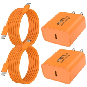 iPhone 18 17 16 15 Charger Fast Charging, 40W USB C Charger Block and Cable |[Apple MFi Certified]2 Pack 40W Type C Charger Block with 6FT USB C Charging Cord for iPhone Duo/18 Pro/18 17 16 15 Pro Max