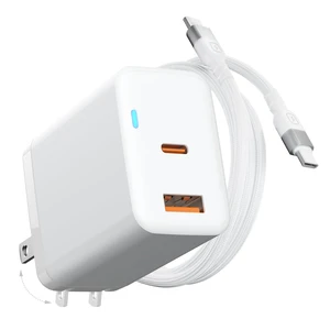 Lightning Protection USB C Charger, 45W Fast Charging Block with C to C Cable, 2-Port GaN Wall Charger Foldable Plug for iPhone 17 16 15 14 Pro Max, iPad Pro/Air, Samsung S26 S25 S24 Lightning Protection USB C Charger, 45W Fast Charging Block with C to C Cable, 2-Port GaN Wall Charger Foldable Plug for iPhone 17 16 15 14 Pro Max, iPad Pro/Air, Samsung S26 S25 S24