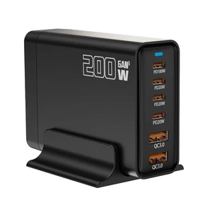 Heargrow 200W GaN USB C Charging Station, 6-Port USB C Multi Charger Block with 4 Cables, Fast Wall Charger Power Strip for iPhone 17 16 15 14, iPad, MacBook, Samsung Galaxy, Pixel Heargrow 200W GaN USB C Charging Station, 6-Port USB C Multi Charger Block with 4 Cables, Fast Wall Charger Power Strip for iPhone 17 16 15 14, iPad, MacBook, Samsung Galaxy, Pixel