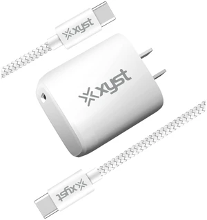 Xyst XYS-KITWCTC6W 20-Watt Single-Port USB-C Power Delivery Wall Charging Kit with 6-Ft. Braided USB-C Cable, XYS-KITWCTC6W Xyst XYS-KITWCTC6W 20-Watt Single-Port USB-C Power Delivery Wall Charging Kit with 6-Ft. Braided USB-C Cable, XYS-KITWCTC6W