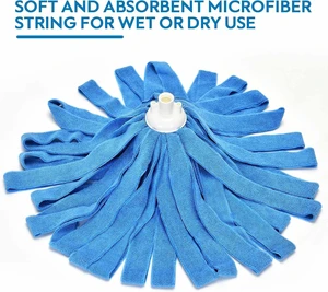 Matthew Microfiber Mop Compatible with Ceda Refill - Commercial Mop Replacement 54" Stainless Steel Handle with 2 Wet Mop Heads w/1 Handle Incl. 2 Pcs Blue Microfiber Cloth Matthew Microfiber Mop Compatible with Ceda Refill - Commercial Mop Replacement 54" Stainless Steel Handle with 2 Wet Mop Heads w/1 Handle Incl. 2 Pcs Blue Microfiber Cloth
