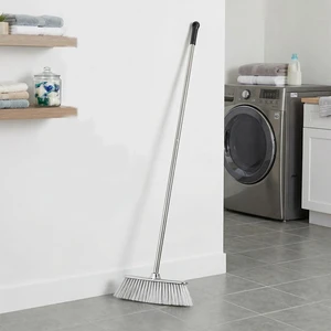 Indoor Soft Bristle Broom, 13-Inch Angle Head, Adjustable Handle Indoor Soft Bristle Broom, 13-Inch Angle Head, Adjustable Handle