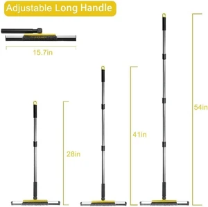 Gloffer Squeegee for Floor, Adjustable Long Handle, Tile Floor Cleaning | Floor Squeegee Scrubber Gloffer Squeegee for Floor, Adjustable Long Handle, Tile Floor Cleaning | Floor Squeegee Scrubber