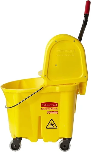 Rubbermaid Commercial Products 31-Quart Tandem Mop Bucket & Wringer, Yellow
On Wheels, All-In-One Compact Design, Efficient Wringing, for Professional/Janitorial Floor Cleaning/Wet Mopping Rubbermaid Commercial Products 31-Quart Tandem Mop Bucket & Wringer, Yellow
On Wheels, All-In-One Compact Design, Efficient Wringing, for Professional/Janitorial Floor Cleaning/Wet Mopping
