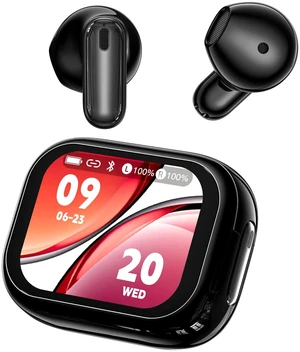 NE68 AI Translation Earbuds 165 Languages Translator with LCD Touch Screen | Bluetooth 6.0, Semi In-Ear Noise Cancelling Mic, 40H Playback, Audifonos Traductores Inglés Español NE68 AI Translation Earbuds 165 Languages Translator with LCD Touch Screen | Bluetooth 6.0, Semi In-Ear Noise Cancelling Mic, 40H Playback, Audifonos Traductores Inglés Español