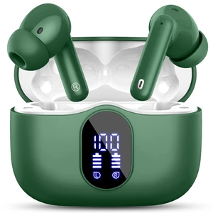 Wireless Earbuds, Bluetooth 5.4 Headphones Bass Stereo/Clear Calls, Green | Ear Buds with Noise Cancelling Mic LED Display in Ear Earphones IP7 Waterproof 36H Bluetooth Earbuds for Phones/Sport/Laptop Wireless Earbuds, Bluetooth 5.4 Headphones Bass Stereo/Clear Calls, Green | Ear Buds with Noise Cancelling Mic LED Display in Ear Earphones IP7 Waterproof 36H Bluetooth Earbuds for Phones/Sport/Laptop