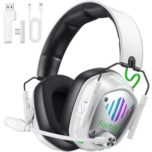 Wireless Gaming Headset for PS5, PS4, PC, Switch, 20ms Low Latency with Mic | 2.4GHz 2-in-1 USB-A/USB-C Receiver & Bluetooth 5.4, Up to 60-Hour Battery Life, 50mm Titanium-Coated Drivers, RGB Lighting Wireless Gaming Headset for PS5, PS4, PC, Switch, 20ms Low Latency with Mic | 2.4GHz 2-in-1 USB-A/USB-C Receiver & Bluetooth 5.4, Up to 60-Hour Battery Life, 50mm Titanium-Coated Drivers, RGB Lighting