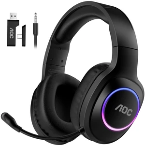 Wireless Gaming Headset for PS5, PS4, Nintendo Switch, PC- Black | Bluetooth 5.4 & 2.4GHz Gaming Headphones with Noise Canceling Mic, RGB, Type-C, 20ms Latency, 45H, 7.1 Virtual Surround Wireless Gaming Headset for PS5, PS4, Nintendo Switch, PC- Black | Bluetooth 5.4 & 2.4GHz Gaming Headphones with Noise Canceling Mic, RGB, Type-C, 20ms Latency, 45H, 7.1 Virtual Surround