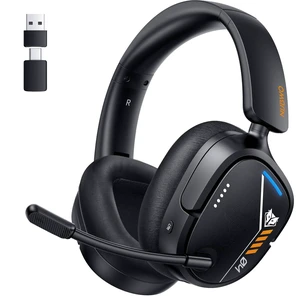 Wireless Gaming Headset for PS5, PS4, PC, 7.1 Surround Sound, Black | 2.4GHz USB & Type-C, 80Hr Battery, 270g, Foldable, Mic Monitoring, Compatible with Laptop, Mac, ideal for FPS, RPG Wireless Gaming Headset for PS5, PS4, PC, 7.1 Surround Sound, Black | 2.4GHz USB & Type-C, 80Hr Battery, 270g, Foldable, Mic Monitoring, Compatible with Laptop, Mac, ideal for FPS, RPG