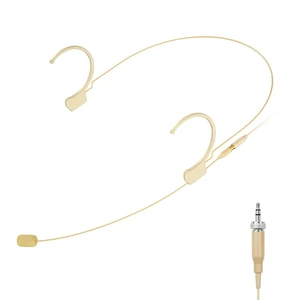 Headset/Headworn Microphone Professional Earset Over Ear Hanging Condenser Mic Compatible with Sennheiser Wireless System Wireless System Bodypack Transmitter, Performance, Theater - Beige C2 Headset/Headworn Microphone Professional Earset Over Ear Hanging Condenser Mic Compatible with Sennheiser Wireless System Wireless System Bodypack Transmitter, Performance, Theater - Beige C2