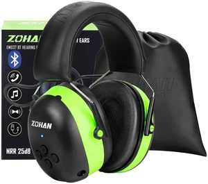 EM037 6.0 Bluetooth Hearing Protection 25dB NRR Noise Reduction | Earmuffs with 1100mAh Rechargeable Battery, Headphones with 120H Playtime for Mowing, Snowblowing, Construction, Workshops EM037 6.0 Bluetooth Hearing Protection 25dB NRR Noise Reduction | Earmuffs with 1100mAh Rechargeable Battery, Headphones with 120H Playtime for Mowing, Snowblowing, Construction, Workshops