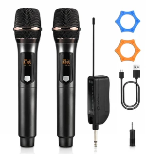 Wireless Karaoke Microphone, Rechargeable Wireless Microphone System for Singing and Karaoke, 2.4G Handheld Wireless Microphones with Type-C Charging, 500 ft Range, 6.35mm/3.5mm Mic Input Wireless Karaoke Microphone, Rechargeable Wireless Microphone System for Singing and Karaoke, 2.4G Handheld Wireless Microphones with Type-C Charging, 500 ft Range, 6.35mm/3.5mm Mic Input
