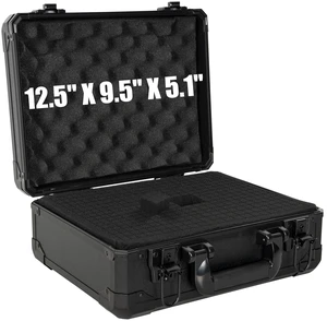 13 Inch Hard Carrying Storage Case | Ideal for Microphone & Camera Gear Transportation, DJ Mixer Case with Customizable Pre-Diced Foam, 13 X 10 X 5.5 Inch, Black 13 Inch Hard Carrying Storage Case | Ideal for Microphone & Camera Gear Transportation, DJ Mixer Case with Customizable Pre-Diced Foam, 13 X 10 X 5.5 Inch, Black